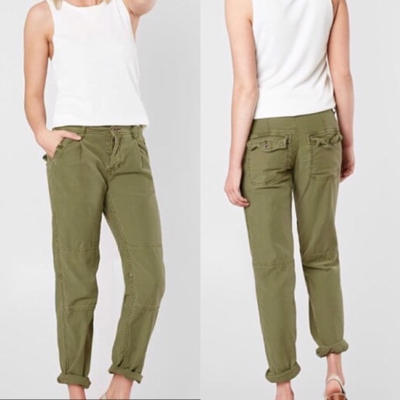 Free People Pants - Free People Dark Olive Utility Pants